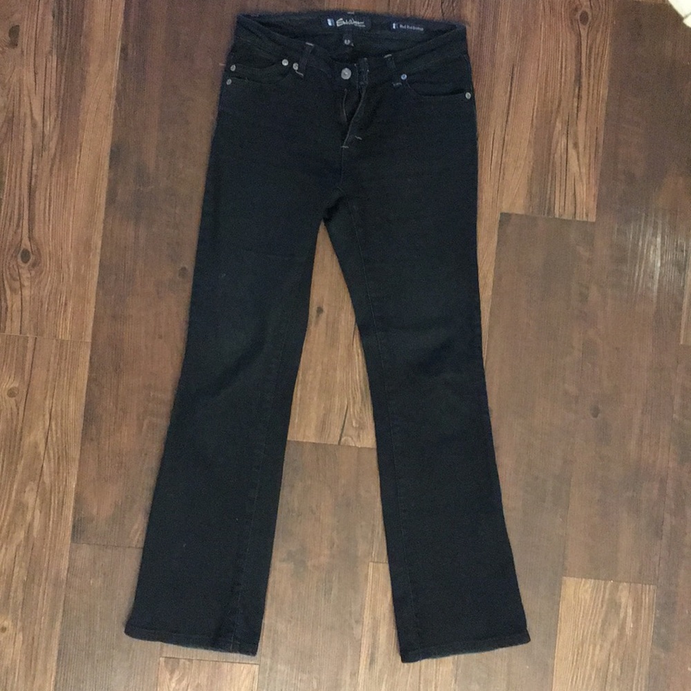 Mid rise black bootcut jeans
